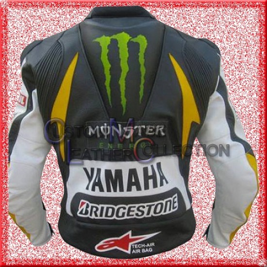 Yamaha Monster Motorbike Racing Leather Jacket/Biker Leather Jacket