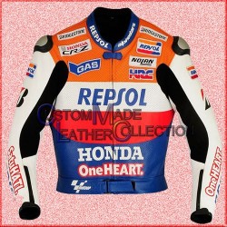 Honda Repsol Blue Motorbike Racing Leather Jacket/Biker Leather Jacket