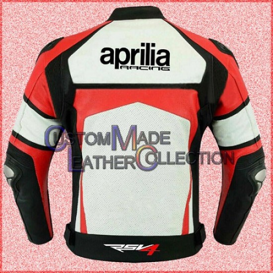 Aprilia Racing Motorbike Leather Jacket/Men Motorbike Leather Jacket