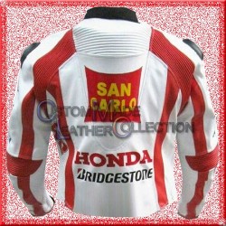 Marco Simoncelli Honda MotoGP Jacket/Motorbike Leather Jacket