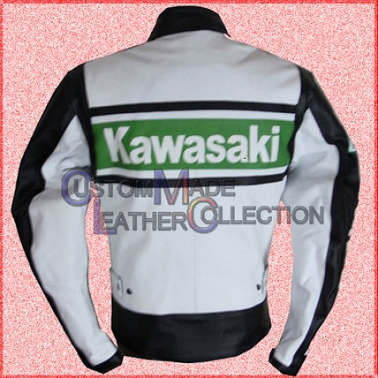 Kawasaki Motorbike Leather Jacket/Men Biker Leather Jacket