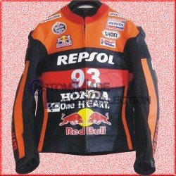 Honda Repsol Motorbike Black Racing Leather Jacket/Motorbike Leather Jacket