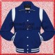 Men’s Wool Blue & White Varsity Bomber Jacket