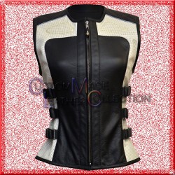 Women Leather motorcycle vest/Women Biker Leather Vest