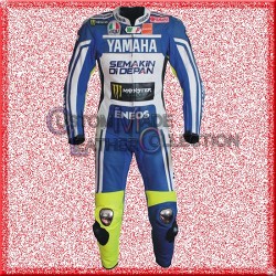 Valentino Rossi Yamaha Motorbike Racing Leather Suit/Biker Leather Suit