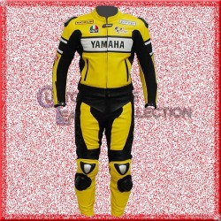 Yamaha Yellow Motorbike Racing Leather Suit/Biker Leather Suit