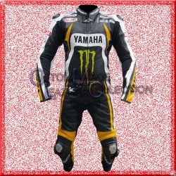 Yamaha Monster One Piece Motorbike Racing Leather Suit/Biker Leather Suit