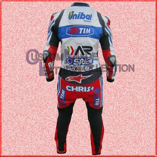 Carlos Checa 2011 Althea Unibat Ducati Motorcycle Leather Suit/Men Biker Leather Racing Suit