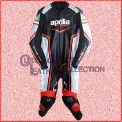 Aprilia Motorbike Racing Leathers Suit/Men Biker Leather Suit